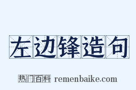 左边锋造句是什么意思的图片